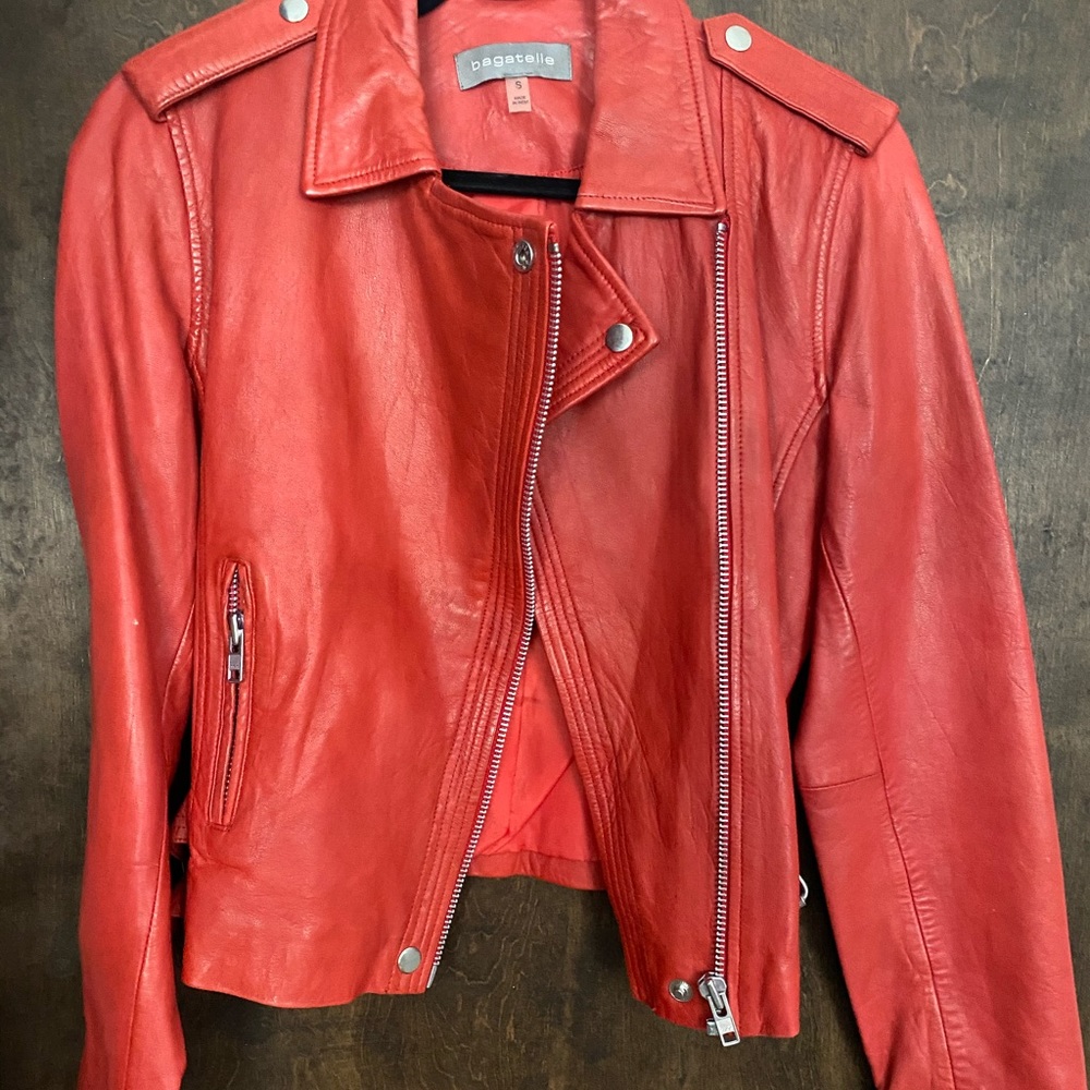 Bagatelle red leather jacket